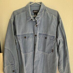 Patagonia Denim L/S Button Up - Organic Cotton - M's Large